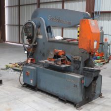 disc sanding ironworker plate beveling
